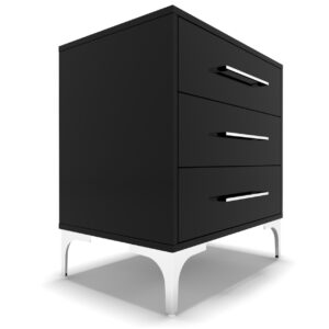 The Zuri 3 Drawer pedestal Black